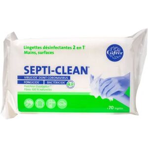 Lingettes Désinfectantes 2en1 Septi-Clean 70unts