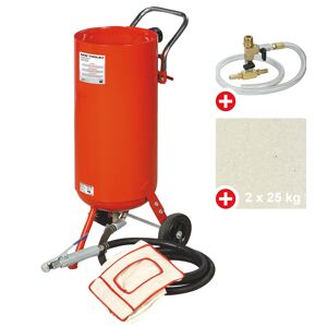 Mw Tools Sableuse mobile pro 75L + kit bicarbonate de soudage et 50kg d'abrasifs MW Tools