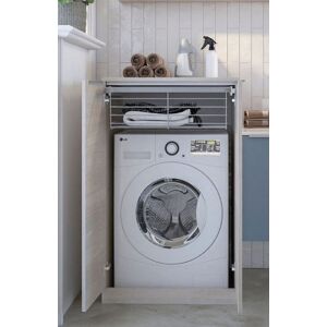 LEGNOBAGNO Colonne pour machine à laver avec panier amovible cm 70x62 - Grigio Cemento Opac