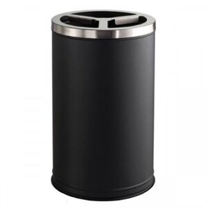 Axess Industries poubelle de tri avec 3 compartiments 105 litres noire
