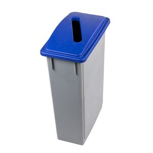 Axess Industries poubelle de tri sélectif de bureau   coloris couvercle bleu