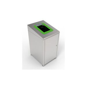 Axess Industries poubelle de tri selectif en inox   coloris vert