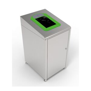 Axess Industries poubelle de tri sélectif en inox   coloris vert