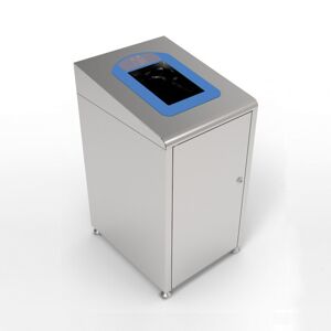 Axess Industries poubelle de tri sélectif en inox   coloris bleu