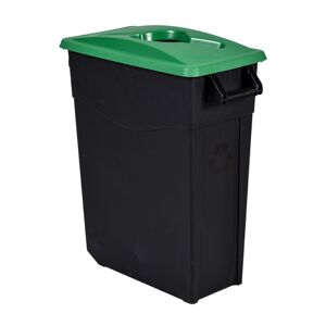 Axess Industries poubelle de tri sélectif mobile   volume 65 l   coloris vert