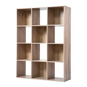 Blancheporte Meuble de rangement ORIGAME – 12 cases - BlancheporteUn meuble bibliothèque très moderne par jeu de cases avec et sans fond qui apporte un côté très graphique et un coloris bois de chêne à la fois moderne et chaleureux. Ses casiers off