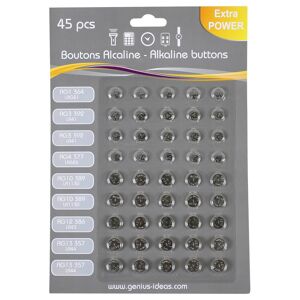 Blancheporte Piles boutons alcalines - lot de 45 - Blancheporte Unique Lot de 45