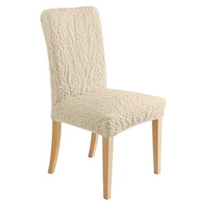 Housse chaise unie gaufree bi-extensible - Blancheporte Écru Housse de chaise