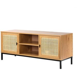 Blancheporte Meuble TV WICKOOD bois et rotin – 2 portes - BlancheporteDonnez du style à votre intérieur avec ce meuble TV en bois et cannage rotin ! Il accueillera vos consoles, DVD et autre matériel vidéo dans son espace de rangement bien aménagé. 