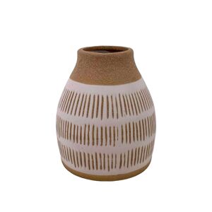 Blancheporte Vase en céramique – hauteur 12,5 cm - Blancheporte Ce vase en céramique rainurée à l’esprit des poteries artisanales évoque avec charme l’ambiance du Sud et ses traditions. Un bouquet champêtre, quelques branchages... et c’est toute la maison