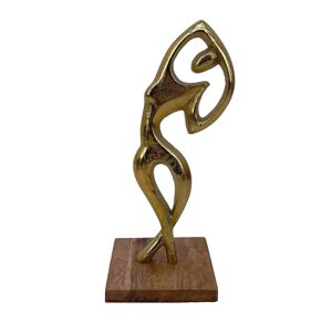 Statuette silhouette de danseuse en metal - BlancheporteHarmonie des formes et pose etudiee, cette petite sculpture en metal degage une impression de grace et de serenite qui sera du plus bel effet sur une console ou un buffet. Elle participera a une atmo