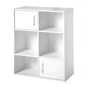 Meuble de rangement ORIGAME - 6 cases, 2 portes - BlancheporteUn meuble de rangement au style moderne et au design e?pure? qui s?inte?gre parfaitement a? tous les styles et donne une note contemporaine, tre?s actuelle a votre deco. Installez quelques livr