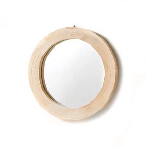 Miroir rond en bois naturel - BlancheportePour creer vos propres compositions murales ou pose sur un buffet, ce grand miroir en bois naturel tout en rondeur fait toujours son petit effet. Cherchez l