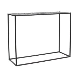 Console NESIA - metal - BlancheporteUne console discrete, travaillee tout en finesse et legerete, qui va donner beaucoup de caractere a votre interieur. Sa ligne sobre et son allure elancee jouent les contrastes avec un plateau original, delicatement ajou