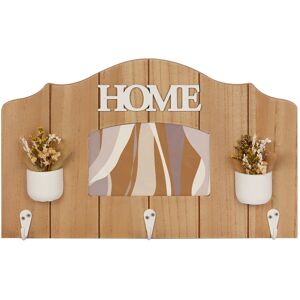 Porte-clefs en bois avec cadre photo - BlancheporteAvec ses 2 vases garnis de fleurs sechees, un cadre photo et un endroit pour accrocher ses clefs, ce cadre d?entree original et pratique donne le ton d?une ambiance chaleureuse et raffinee. Une jolie faco