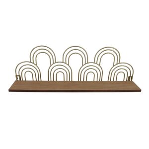 Étagere murale avec arche metal - BlancheporteUne etagere murale tout en rondeur et simplicite, a l?esthetisme contemporain. Un jeu de petites arches en metal vient donner un charme actuel et stylise et permet de maintenir vos livres, photos et petits obj