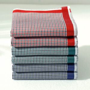 Blancheporte Mouchoirs à carreaux lot de 6 ou lot de 12 - Blancheporte Bleu/rouge/vert Lot de 12 mouchoirs : 30x30cm