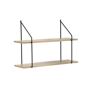 Etagere style industriel metal et bois - 2 tablettes - BlancheporteParce que l?on a tous besoin de rangement chez soi, vous craquerez pour cette etagere qui offre un bel espace pour vos objets et habille vos murs dans le plus pur style industriel ! Plus d