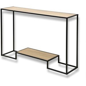 Blancheporte Console STOCKIES style industriel - 2 niveaux - BlancheporteUne console de style industriel au design travaillé avec originalité ! Le plateau du bas surélevé lui confère une ligne unique et s’avère très pratique pour y glisser un panie