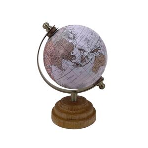 Blancheporte Mappemonde PM, bois et métal - BlancheporteClin d’œil aux voyageurs en tout genre, ce petit globe terrestre trouvera sa place sur un bureau ou une étagère. Son style rétro aux coloris doux et légèrement délavés en fait un élément de déco parf