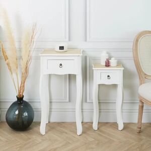 Blancheporte Sellettes en bois blanc, lot de 2 - Blancheporte Blanc Lot de 2