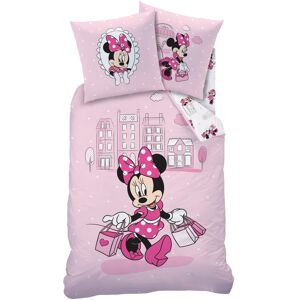 Parure de lit Minnie shopping - coton - Parure Housse De Couette + Taie 1 Personne : 140x200cm + 1 Taie - Rose - MinnieFaire du shopping en compagnie de Minnie, la coquette fiancee de Mickey et s'endormir en pensant a sa nouvelle tenue... Que rever de mie