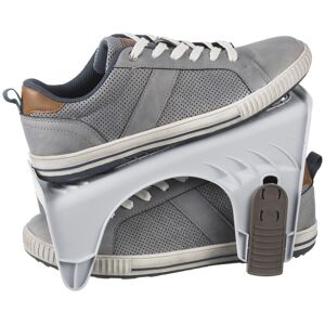 Range chaussures reglable - BlancheporteGagnez de la place dans votre dressing grace a cet organiseur de chaussures reglable ! 100% astucieux, il permet de ranger vos chaussures par paires pour optimiser votre espace de rangement.Lot de 4Gris