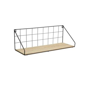 Etagere filaire metal et bois ? 1 tablette - BlancheporteL'esprit industriel a toujours le vent en poupe, cette etagere en bois et metal s'inscrit dans cette tendance authentique et contemporaine. On craque pour le detail grillage qui rappelle les meubles