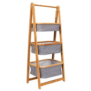 Etagere en bois et bambou - 3 bacs de rangement - BlancheportePour les as du rangement qui aiment avoir un interieur toujours bien organise, voici une etagere fonctionnelle, offrant une belle capacite de rangement, et totalement tendance ! Un design origi