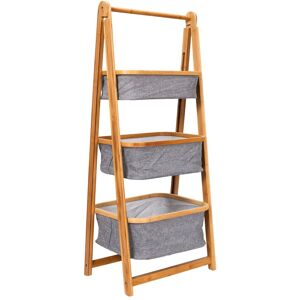 Blancheporte Etagère en bois et bambou - 3 bacs de rangement - BlancheportePour les as du rangement qui aiment avoir un intérieur toujours bien organisé, voici une étagère fonctionnelle, offrant une belle capacite de rangement, et totalement tendance ! Un