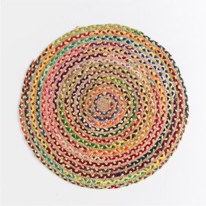 Blancheporte Tapis rond en jute et coton - BlancheporteComposé de jute et coton, le tapis joue à fond la carte du naturel. Superbement tressé et joyeusement multicolore, il est parfait pour ensoleiller la maison !Diamètre : 90cmMulticolore