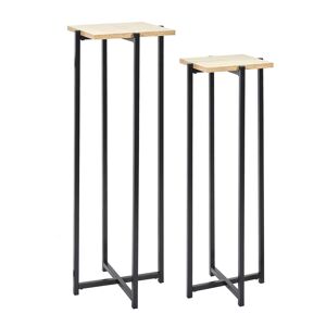 Blancheporte Sellettes en métal STOCKIES, lot de 2 - BlancheporteCes 2 sellettes soulignent élégamment une déco contemporaine. Fines et épurées, elles jouent sur le duo bois et métal pour ajouter une touche de sophistication et de modernité dans toutes le