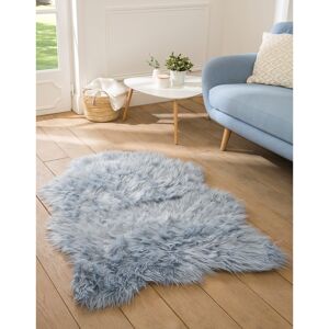 Tapis poils forme peau de bete - BlancheporteCe tapis effet peau de bete est a poils tres doux et tres agreables au toucher. Il trouvera sa place devant la cheminee, dans les chambres, dans l'entree.?Tapis : 70x100cmBleu