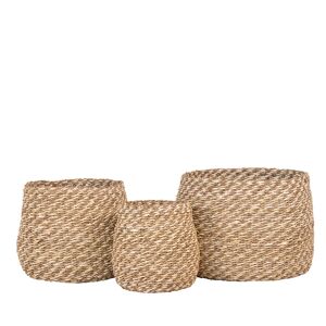 House Nordic Venoso - Lot de 3 paniers en jonc de mer - Couleur - Naturel