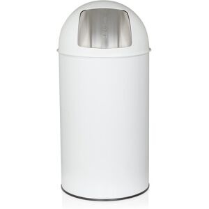 hjh OFFICE PUSH 50L - Poubelle Blanc