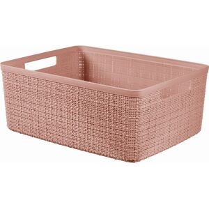 Curver JUTE M 12L Paniere recyclée 36 x 28 x 15 cm, rose 01905-204