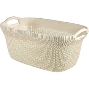 Curver KNIT 40L Panier a linge 60 x 27 x 39 cm, creme 03677-X64