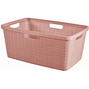 Curver JUTE 46L Panier a linge 59 x 39 x 26 cm, rose 08091-204