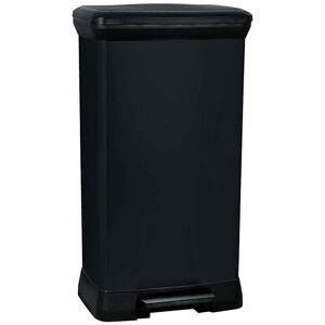 Curver DECO BIN 50L Poubelle a pédale 39 x 29 x 73 cm noir 02162-929