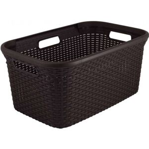 Curver STYLE 45L Panier a linge 59,2 x 38 x 27 cm, marron fonce 00708-210