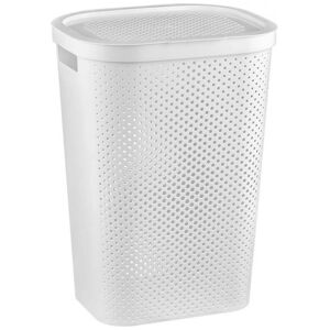 Curver INFINITY DOTS 59L Coffre a linge 43,7 x 60,2 x 35,1 cm, blanc 04754-N23