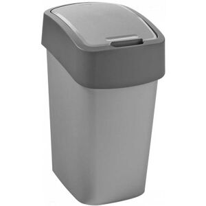 Curver FLIP BIN 10L Poubelle 35 x 18,9 x 23,5 cm argenté/gris 02170-686