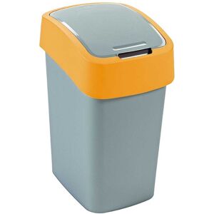 Curver FLIP BIN 10L Poubelle 35 x 18,9 x 23,5 cm argenté/jaune 02170-535