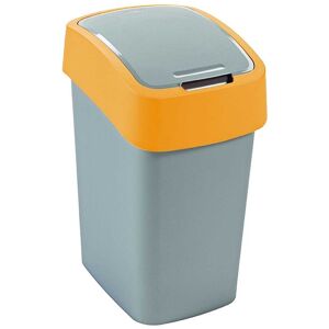 Curver FLIP BIN 10L Poubelle 35 x 18,9 x 23,5 cm argenté/jaune 02170-535 - Publicité