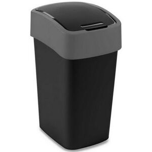 Curver FLIP BIN 25L Poubelle 47 x 26 x 34 cm noir/argenté 02171-734