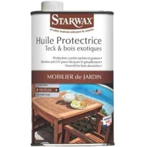 Huile protectrice teck et bois exotiques Starwax - Publicité