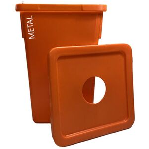 Plast'Up Poubelle tri selectif en polyethylene 120 L - metal