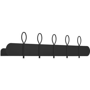 MEME DESIGN etagere murale avec 5 portemanteaux BALLOON 90 cm (Noir - Metal)