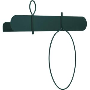 MEME DESIGN etagere murale avec 1 portemanteau et 1 porte-serviettes BALLOON 60 cm (Zircon - Metal)