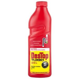 Gel Turbo Destop avec javel - débouche et désinfecte - formule concentrée - 1 litre